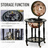 Globe Retro Style Mini Bar Drink Cabinet Movable Wine Beverage Trolley