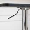Adjustable Height Bar Table with Metal Frame and Square Tabletop