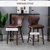 luxury brown leather bar chairs pub seats with gold feet