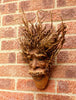 Handcarved Face Mask Wall Hanging Bamboo