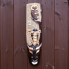 Ethnic African Tribal Wall Mask Animal Inspired Owl and Turtle