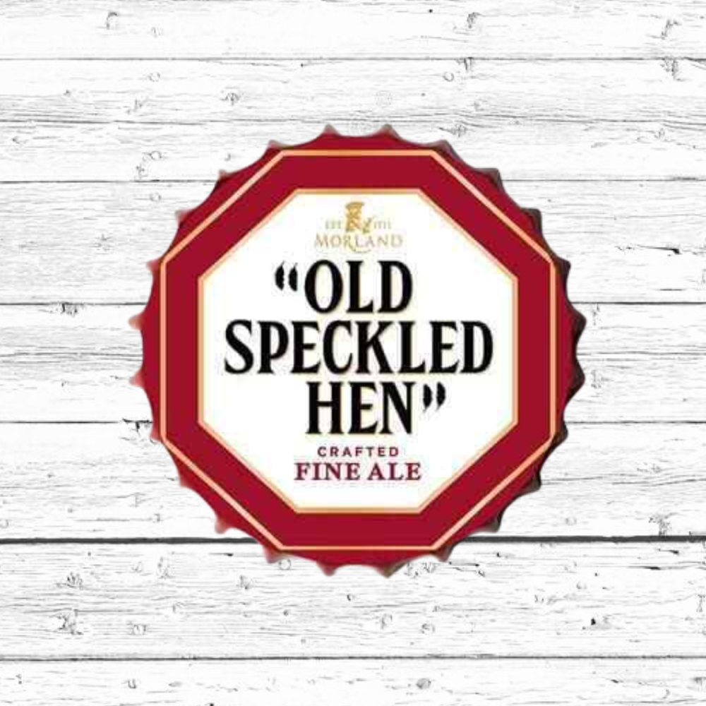 Altes gesprenkeltes Henne Retro Bar Schild