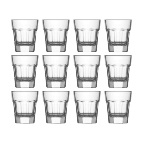 Classic Shot Glasses. Tequila Vodka Liqueur Shooter Pack of 12 45cc/ml