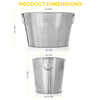 Large Galvanised Drinks Bucket Wine Champagne Beer Bottle Ice Cooler Party Tub 