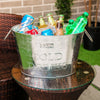 Large Galvanised Drinks Bucket Wine Champagne Beer Bottle Ice Cooler Party Tub 