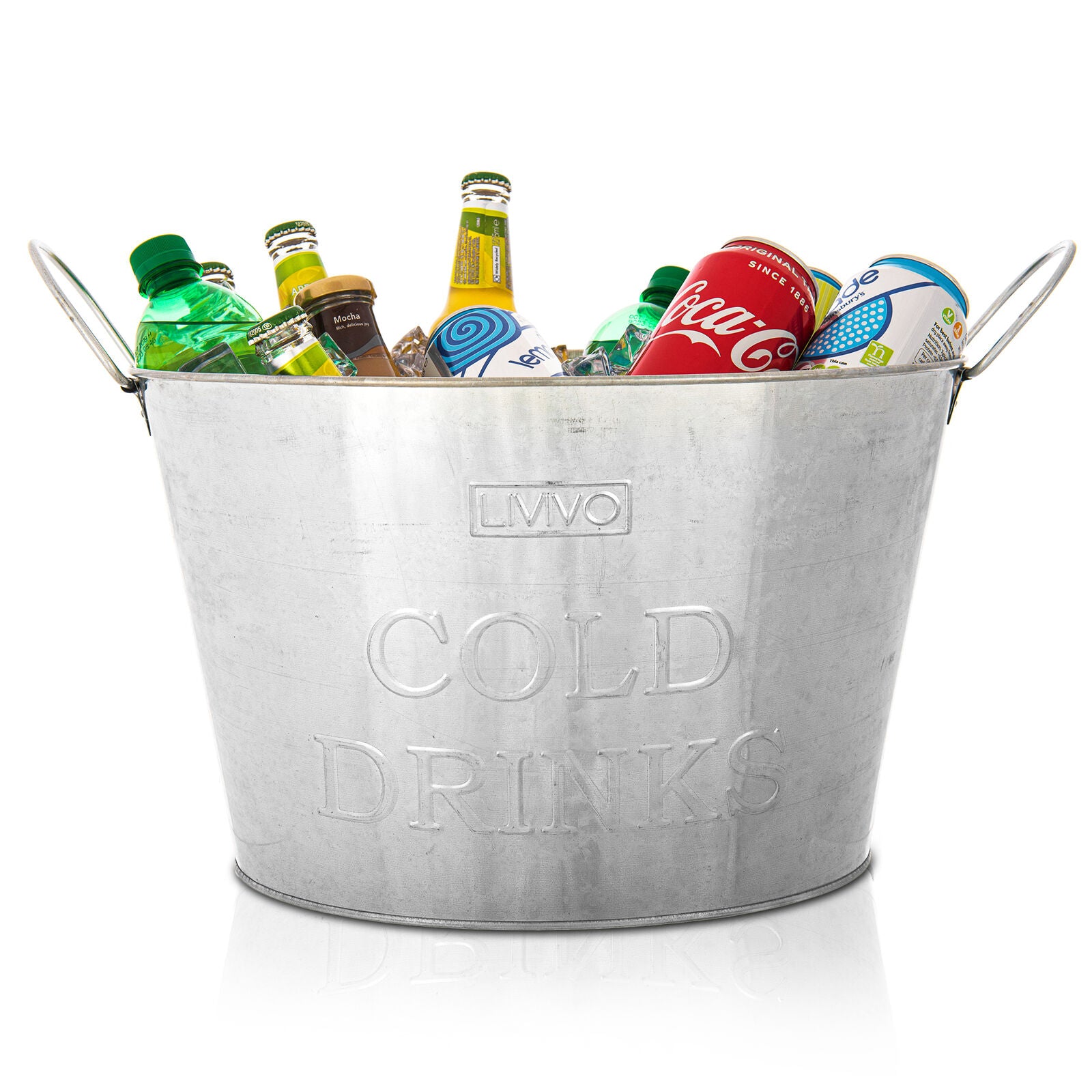 Large Galvanised Drinks Bucket Wine Champagne Beer Bottle Ice Cooler Party Tub 