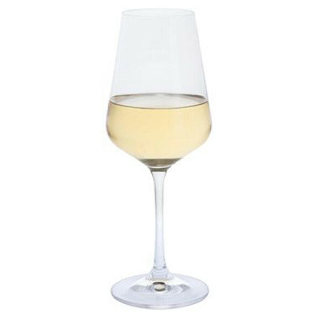 Set of 4 Crystal White Wine Glasses