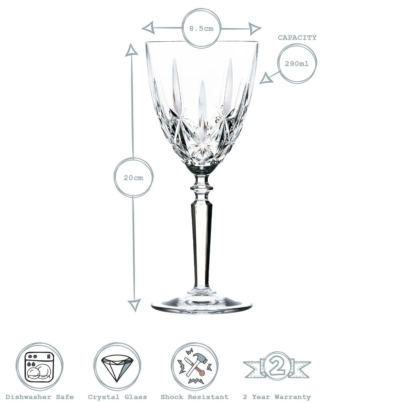 Set of 6 Orchestra RCR Crystal Wine Glasses