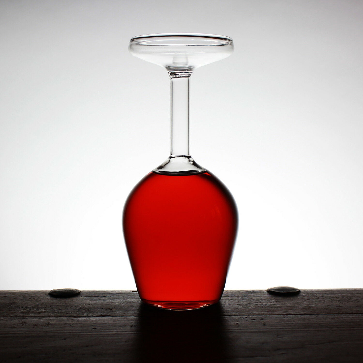 Upside Down Wine Glass