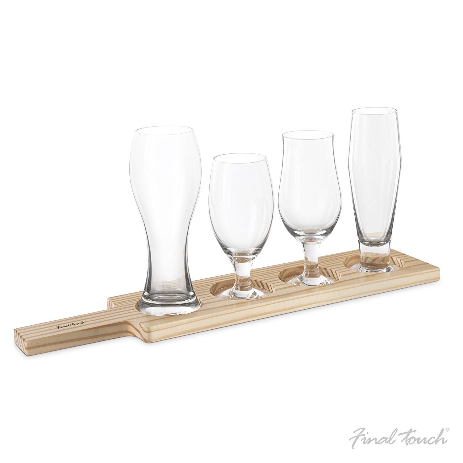 Beer Tasting Paddle Set with Glasses