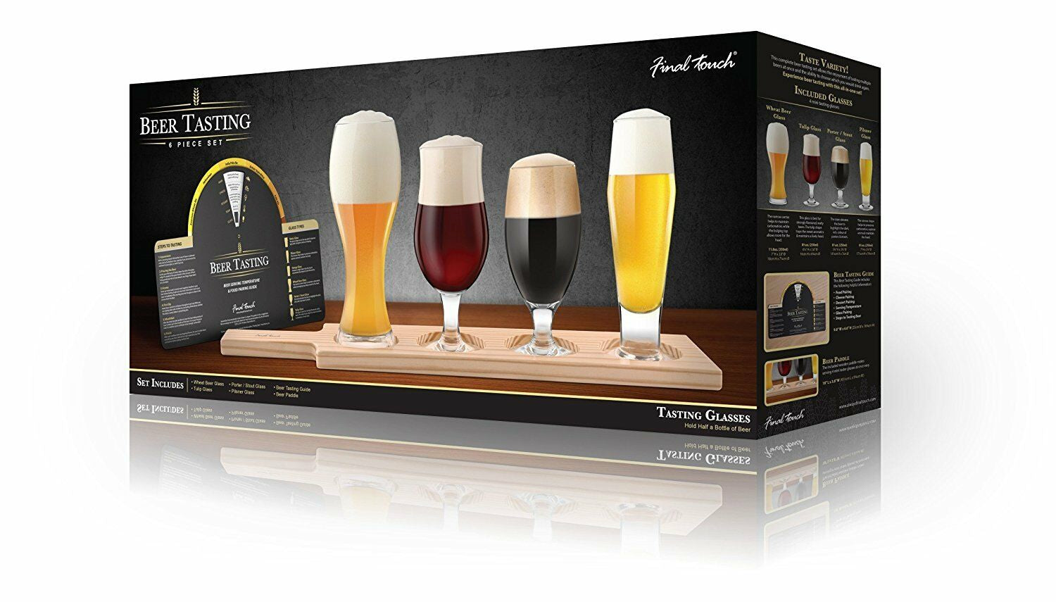 Beer Tasting Paddle Set with Glasses