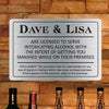  Funny Personalised Bar Sign, Metal Tin sign/plaque Man Cave shed garage home pub