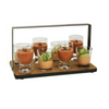 Products Set Of 8 Shot Glasses Glass Vodka Liquor Bar Pub Shooter With Serving Board Tray