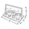 Products Set Of 8 Shot Glasses Glass Vodka Liquor Bar Pub Shooter With Serving Board Tray